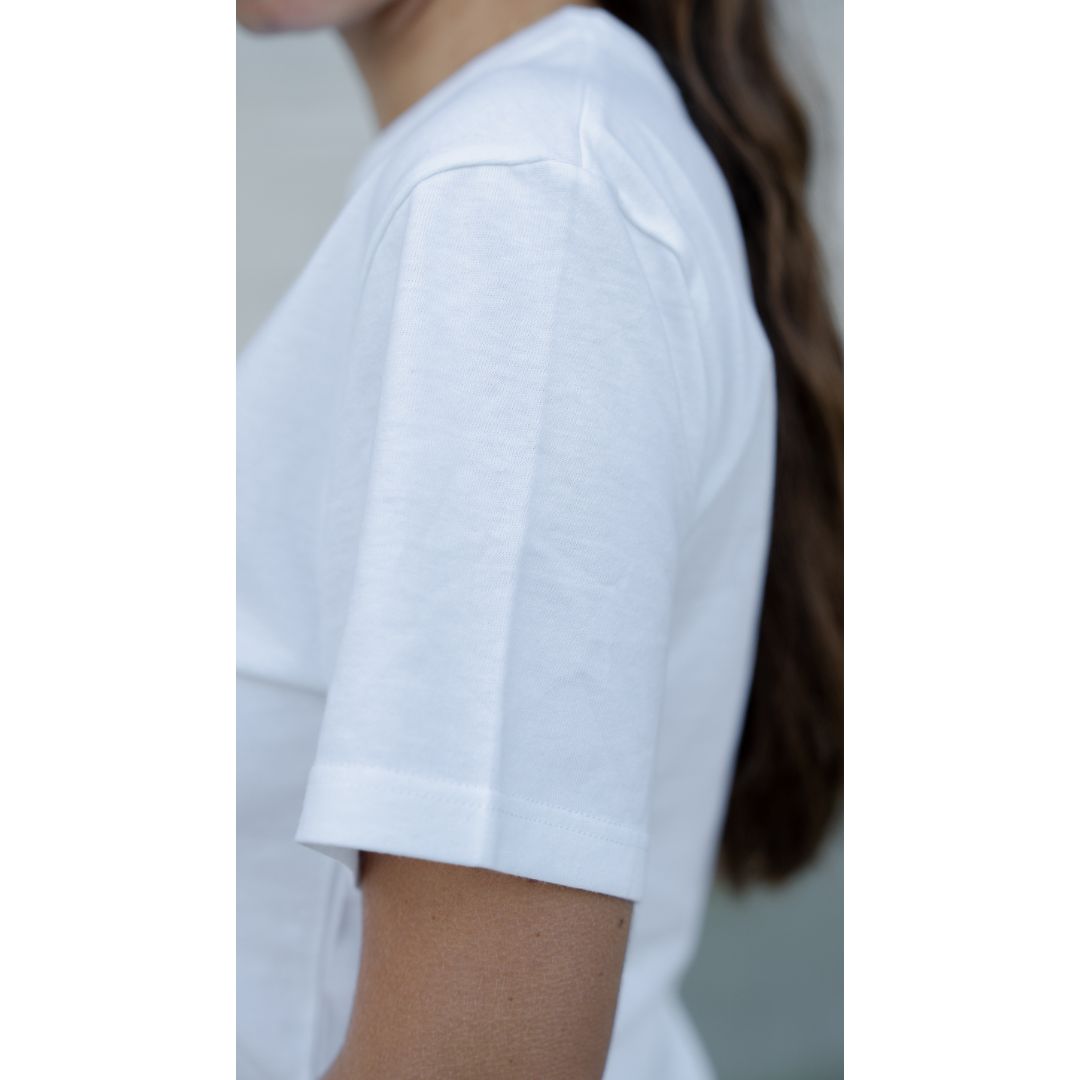 Le t-shirt français mixte épais blanc | 100% coton bio 8