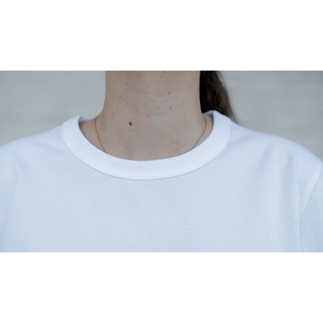 Le t-shirt français mixte épais blanc | 100% coton bio 7