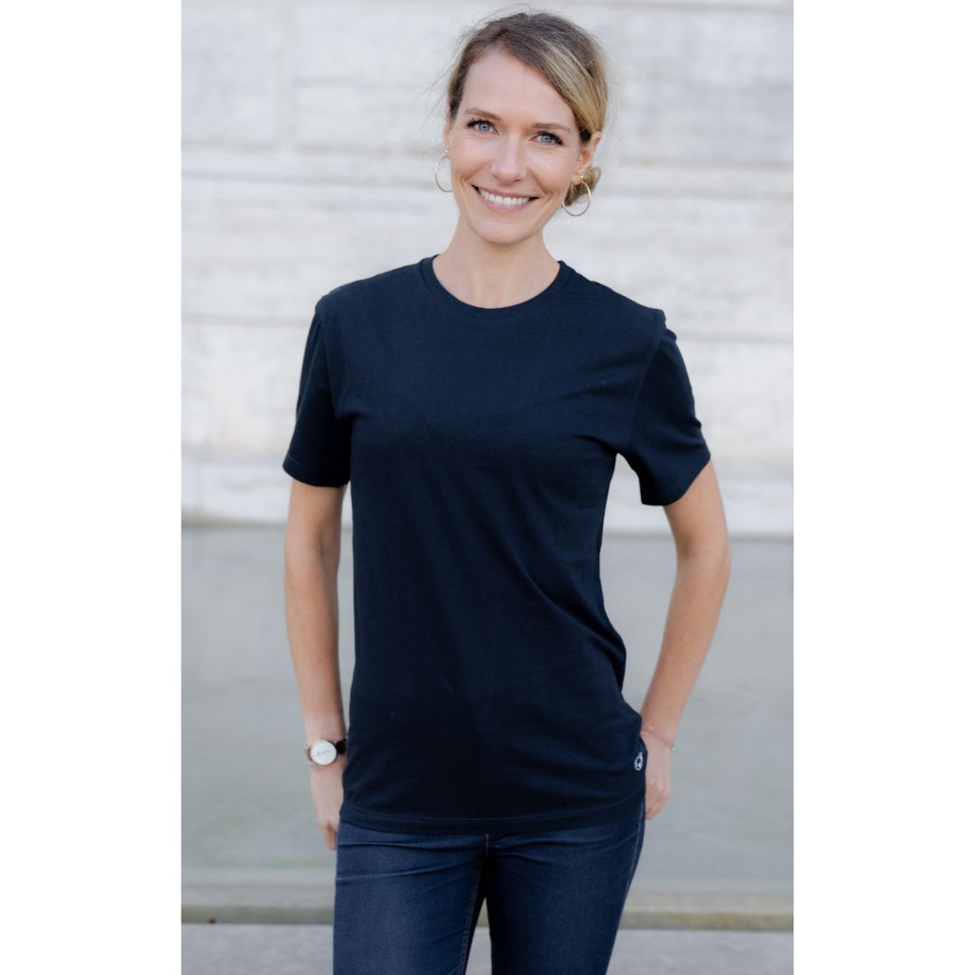 Le t-shirt français mixte bleu nuit | 100% coton bio 3