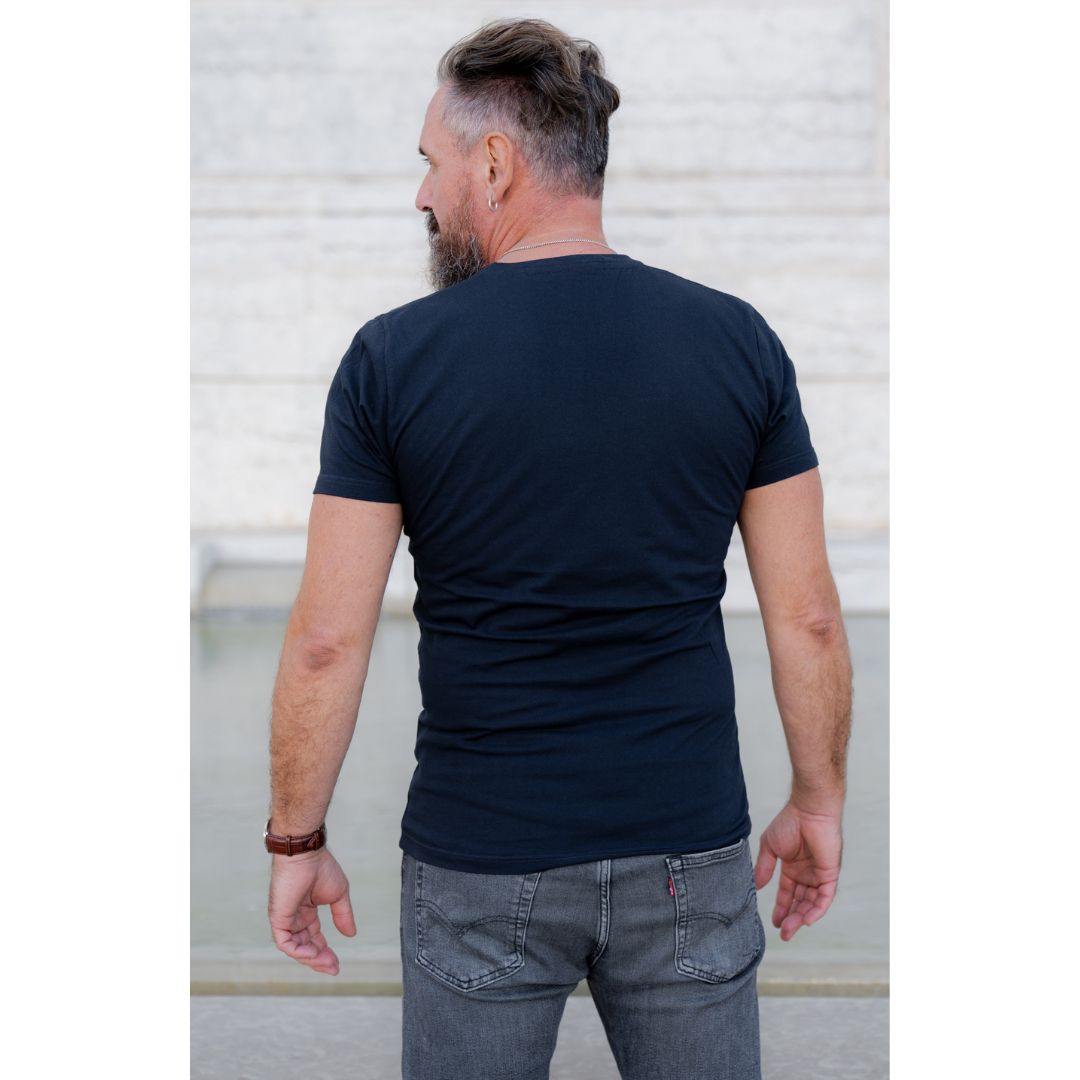 Le t-shirt français mixte bleu nuit | 100% coton bio 4