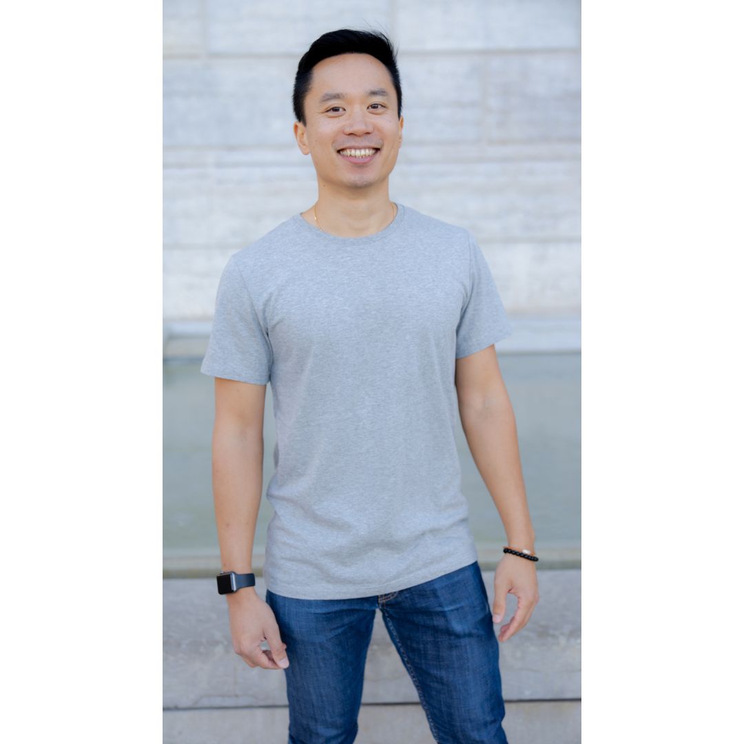 Le t-shirt français mixte gris chiné | 100% coton bio 4