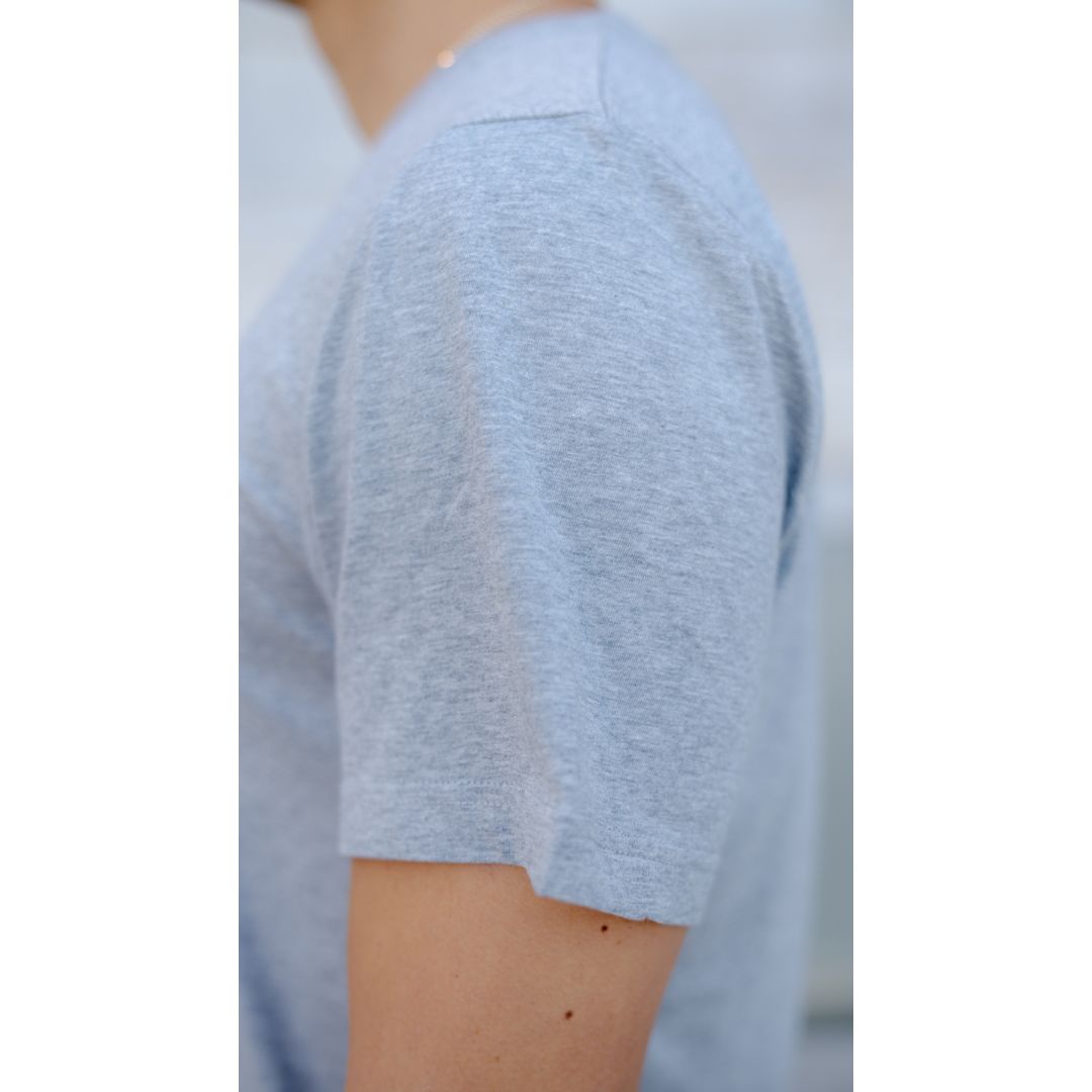 Le t-shirt français mixte gris chiné | 100% coton bio 6