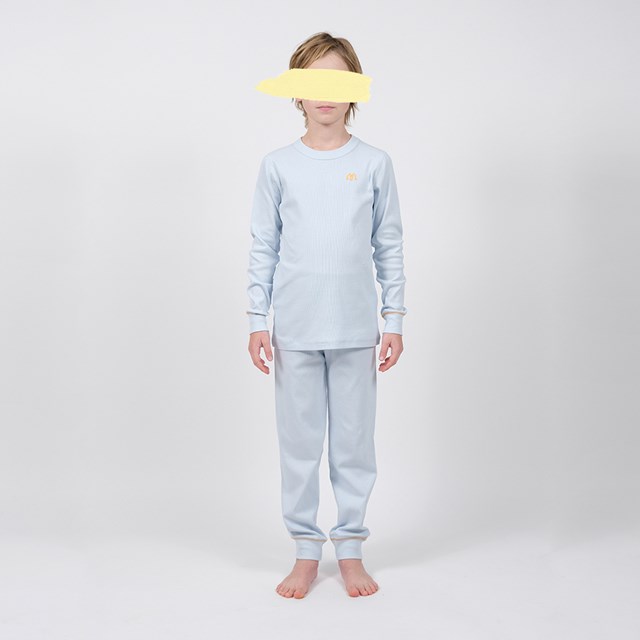 Pyjama en coton bio Gots bleu ciel Magellan 2