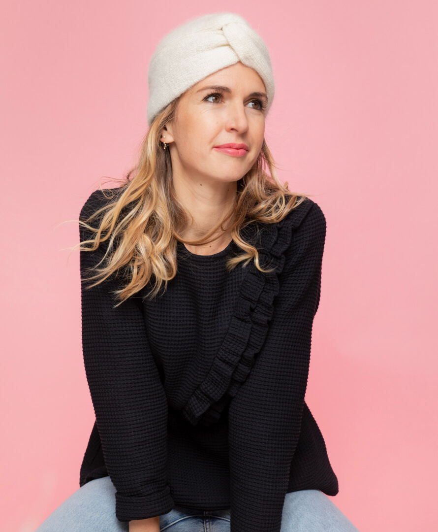 Blouse noire coton biologique GOTS - Mina