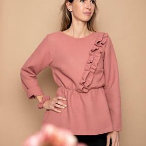 Blouse rose coton biologique GOTS - Mina