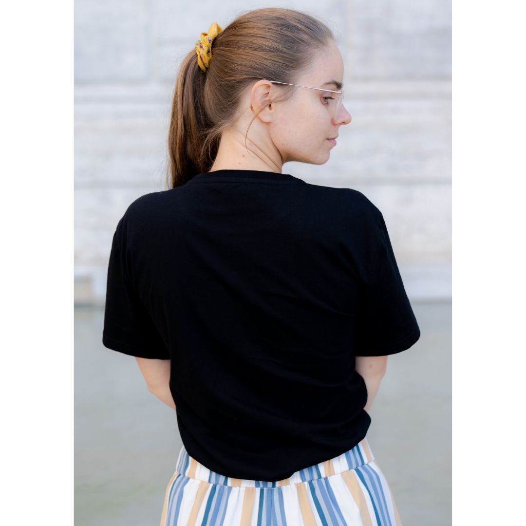 Le t-shirt français mixte noir | 100% coton bio 7