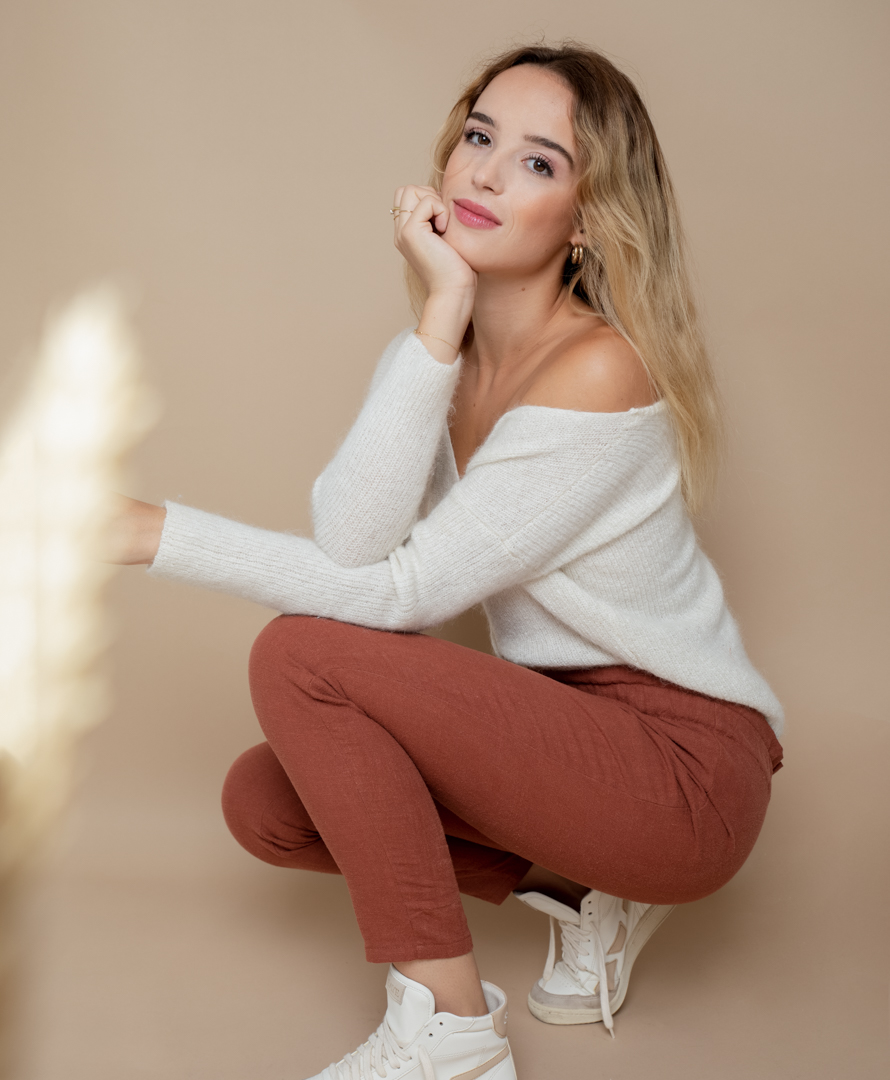 Pantalon sépia - 100% Lin Stonewashed - Hellébore