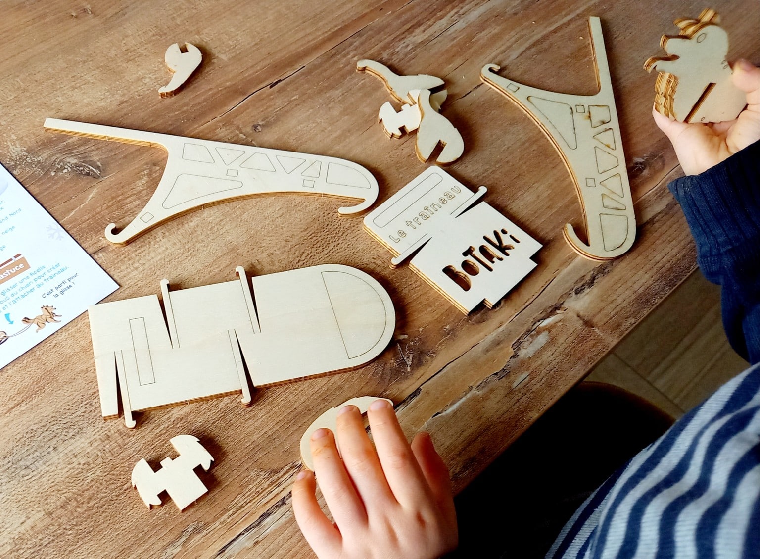 Le kit Grand Nord | Construis ton attelage de chien de traîneau en bois 3