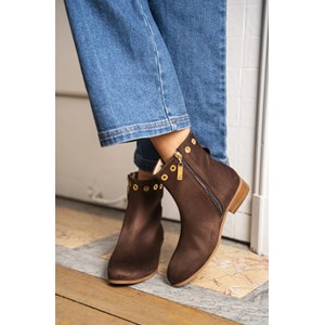 Bottines Nansouty vegan - Chocolat