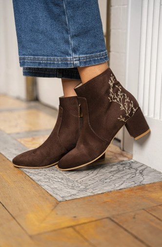 Bottines Primerose vegan - Chocolat