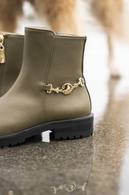 Bottines Victoire vegan - Kaki 7