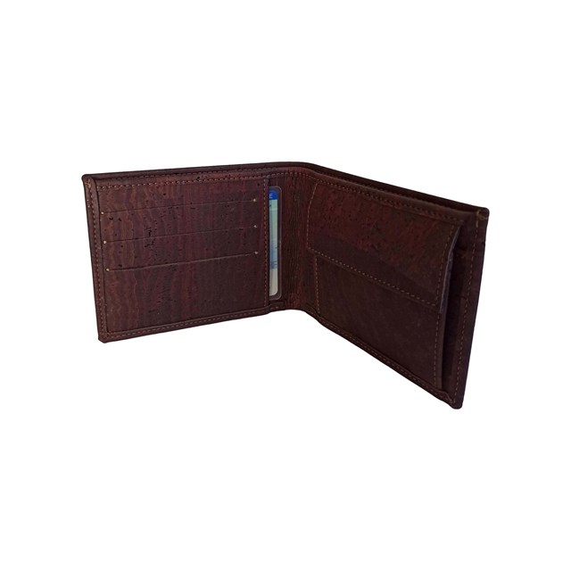 Portefeuille homme en liège Jules marron 8