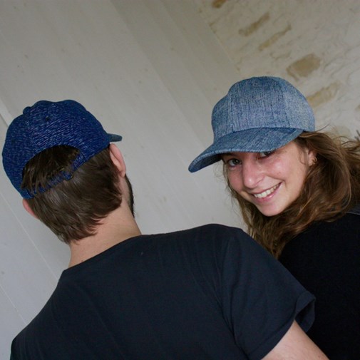 Casquette indigo unisexe