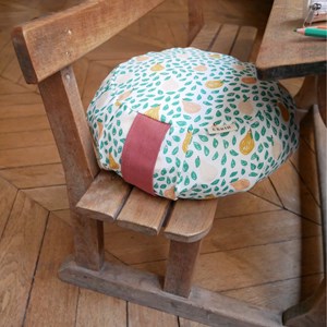 Mini Zafu Un air d'automne - Coussin enfant artisanal