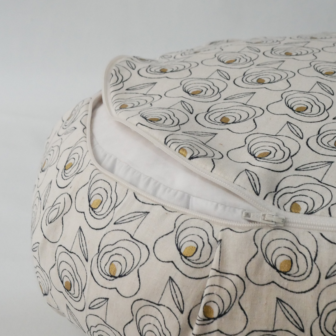 Coussin de méditation adulte entièrement déhoussable avec zip