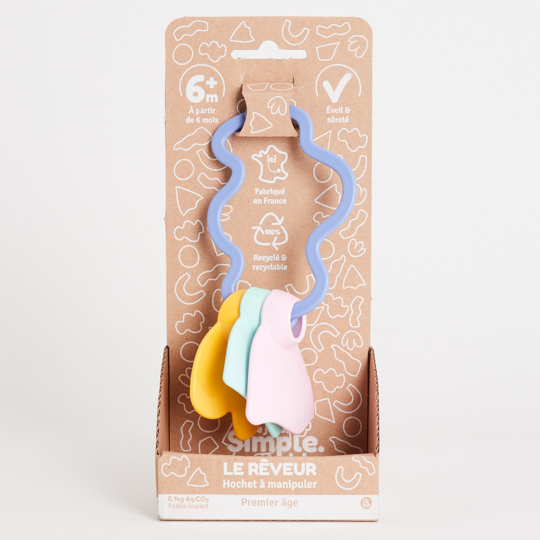 Le Jouet Simple - Hochet Bleu à manipuler Made in France 3