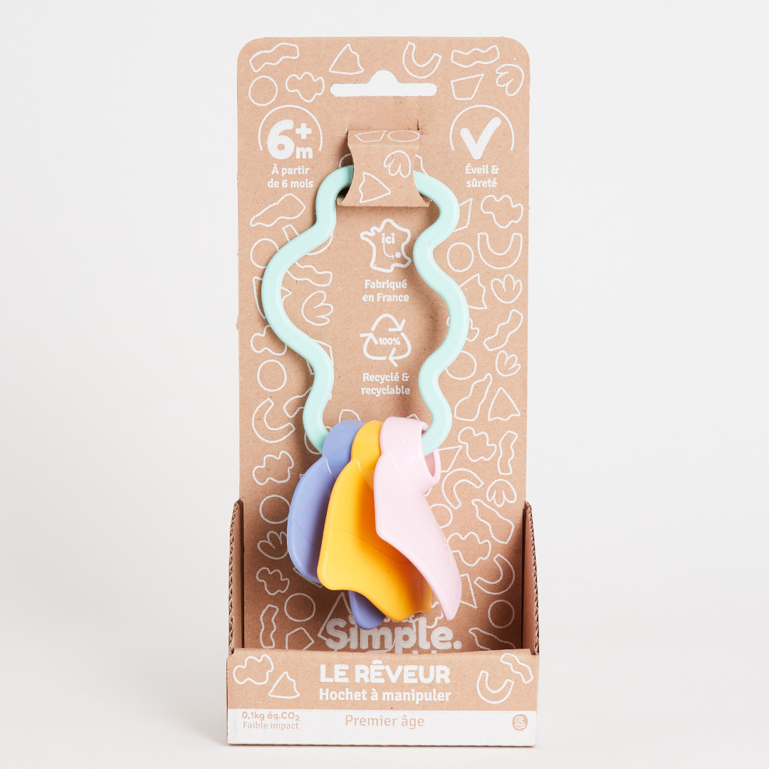 Le Jouet Simple - Hochet Vert à manipuler Made in France 3