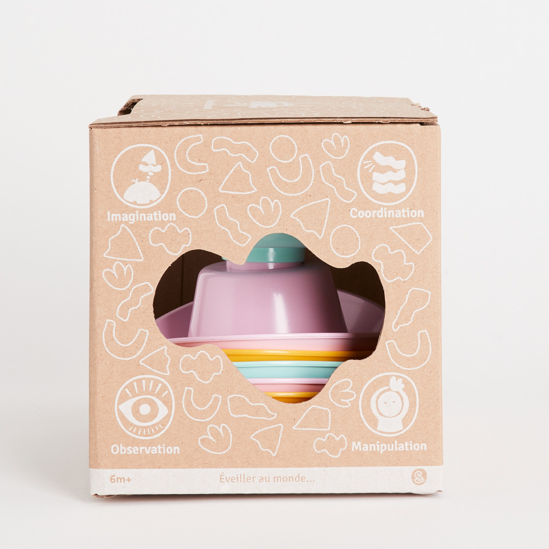 Le Jouet Simple – Coupelles à empiler en plastique recyclé made in France 5