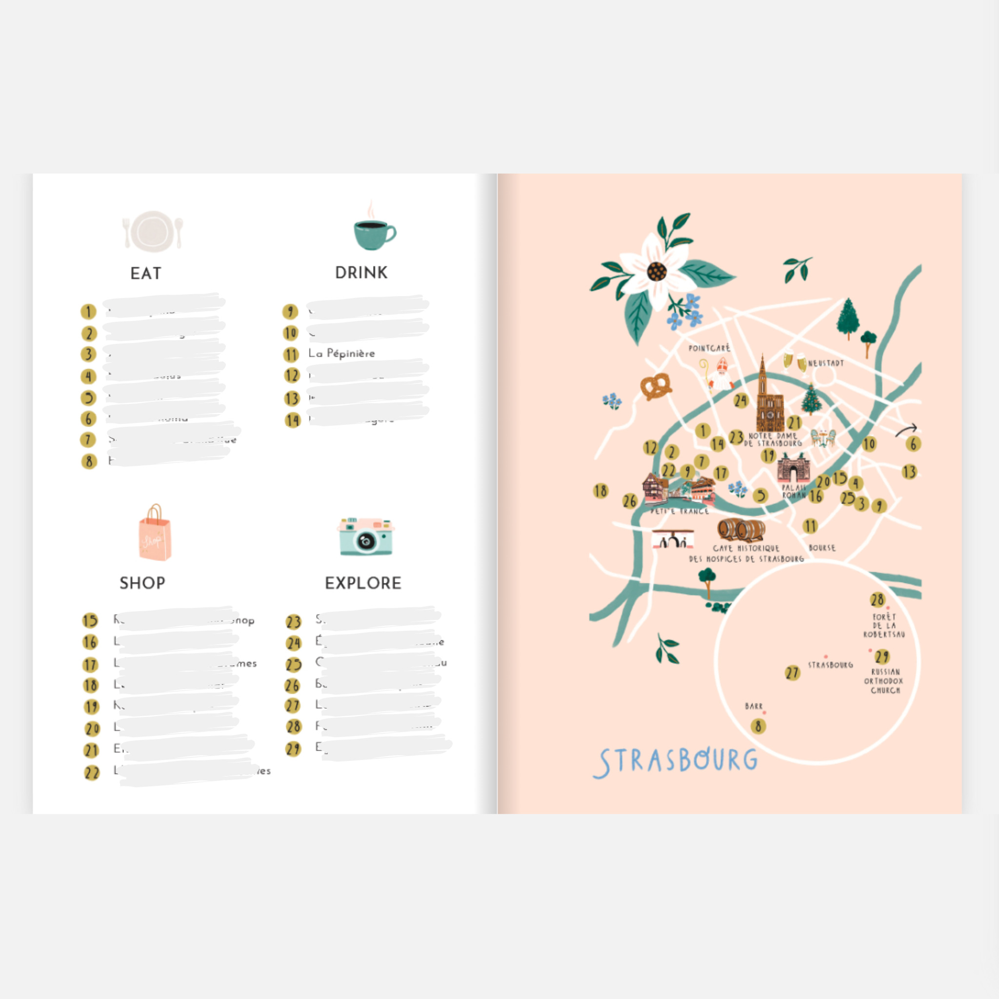 City-guide de Strasbourg illustré et engagé - Format papier A6 4