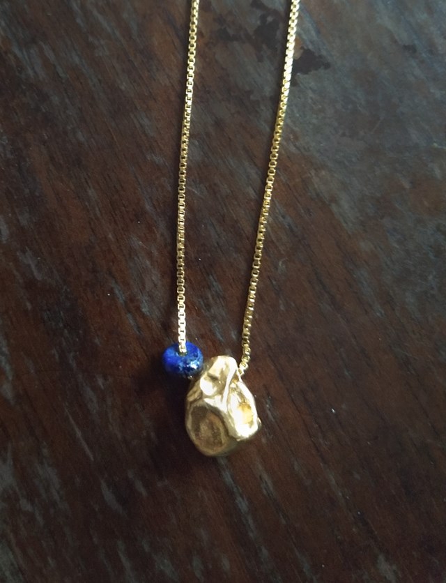 collier, sautoir, pépite, bresma, raz du cou, doré, pierre, lapislazuli