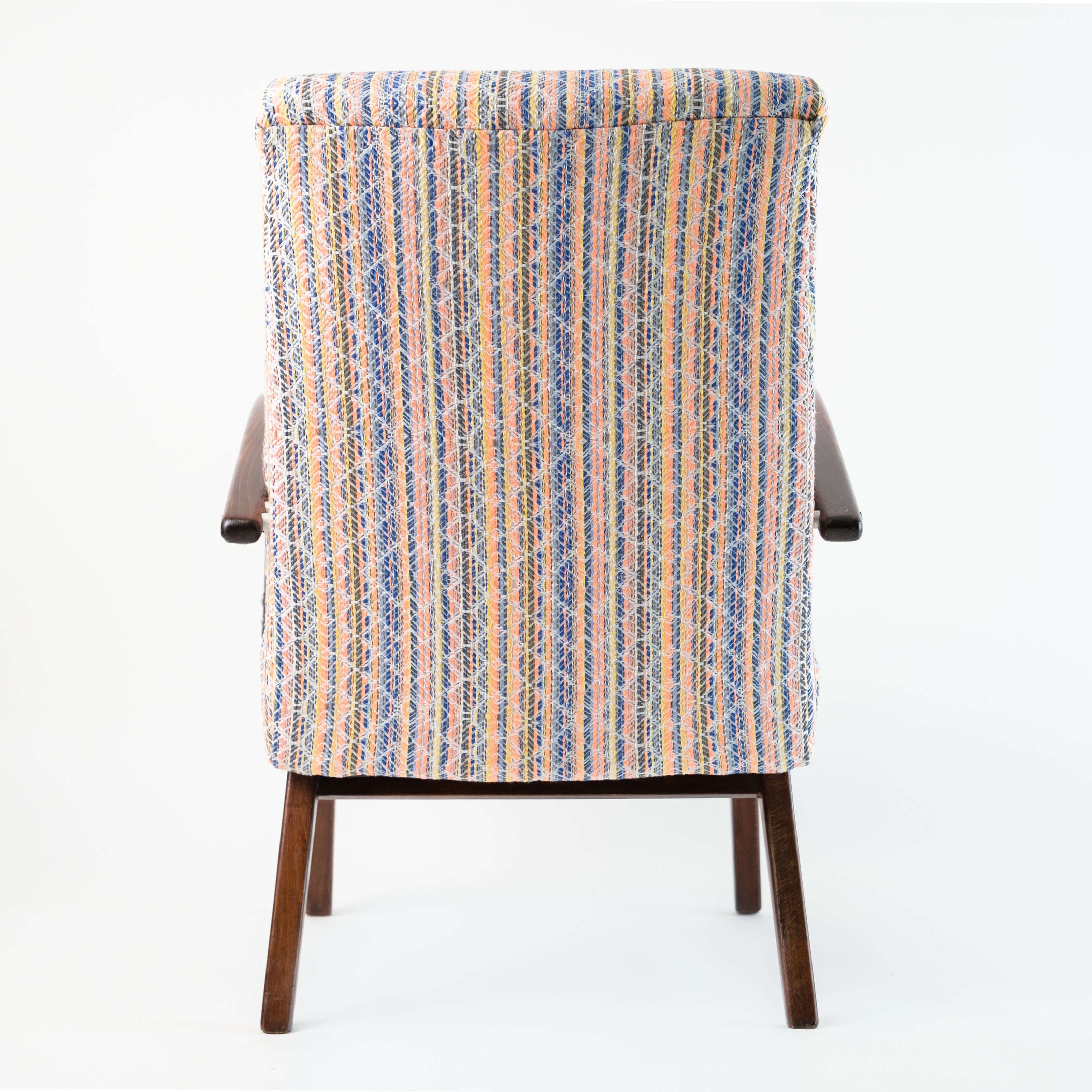 Fauteuil vintage restauré et retapissé - Pastel lights 5