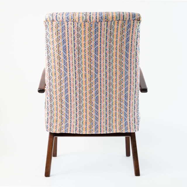 Fauteuil vintage restauré et retapissé - Pastel lights 5