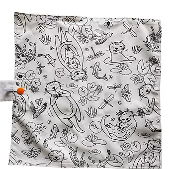 Feuille de coloriage lavable et fait main - motif Loutre 3