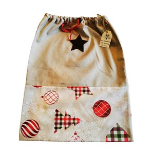 Sac à cadeau fait main 40 x 50 cm - Motif Neige