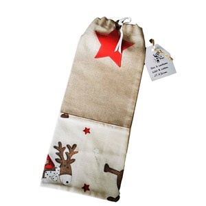 Pochette à cadeau pour bouteille fait main - 15 x 36 cm