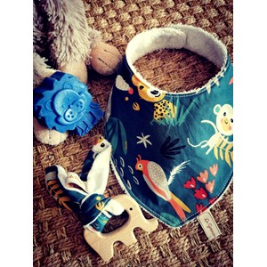 Bavoir bandana zéro déchet - motif Jungle