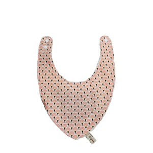 Bavoir bandana zéro déchet - motif Petits Eventails