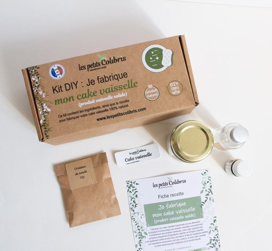 Kit DIY Cake Vaisselle zéro déchet - SANS Huile essentielle - .Les Petits Colibris