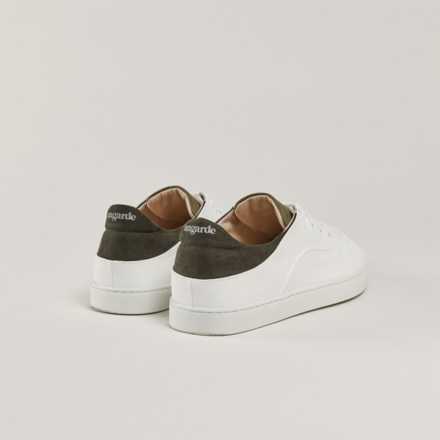 La basket After Surf en "cuir" de raisin, blanc kaki 2