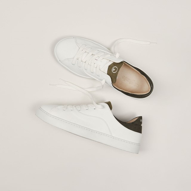 La basket After Surf en "cuir" de raisin, blanc kaki 4
