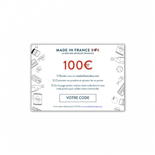 E-Carte Cadeau Made in France Box 100€