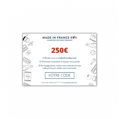 E-Carte Cadeau Made in France Box 250€