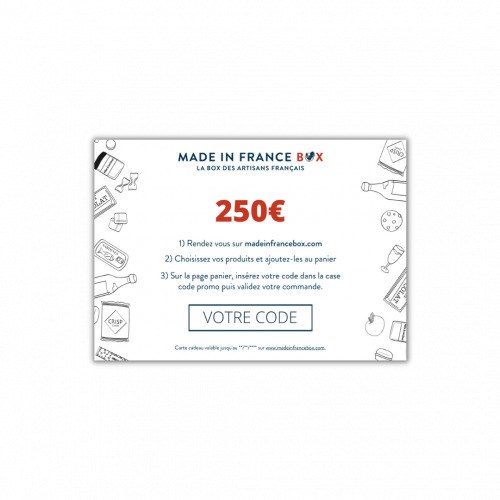 E-Carte Cadeau Made in France Box 250€ 2