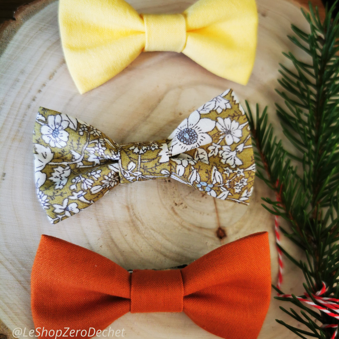 Lot de 3 barrettes nœuds cheveux classique fait main 3