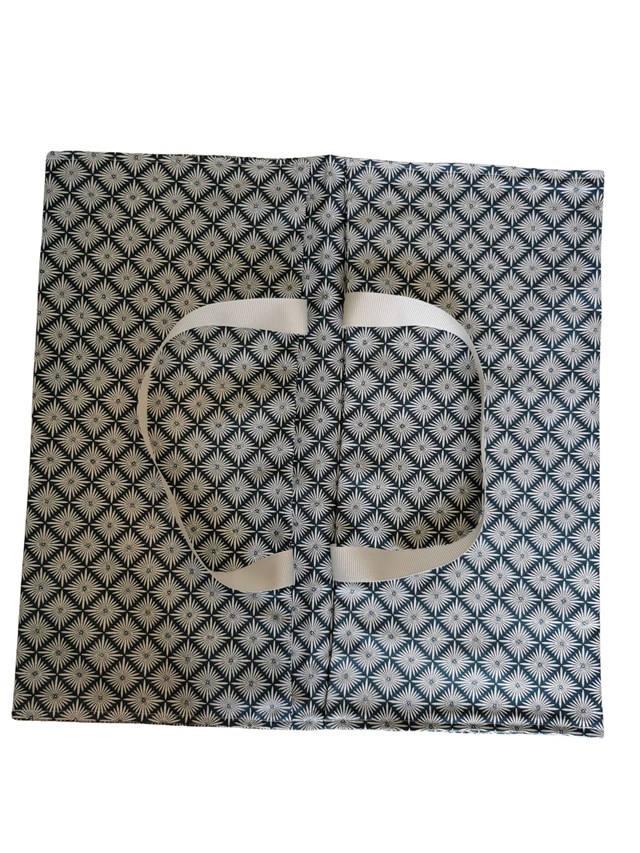 Sac à tarte en tissu - motifs éventails noirs 2