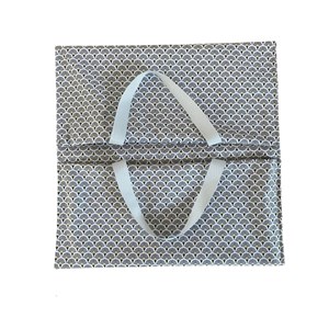 Sac à tarte en tissu - motifs éventails gris