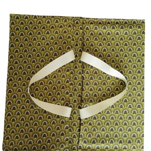 Sac à tarte en tissu - motifs paon jaune et vert