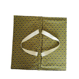 Sac à tarte en tissu - motifs paon jaune et vert