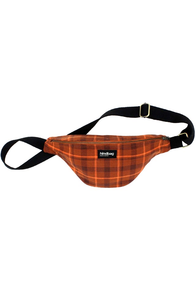 Sac banane OLIVIA, tartan sienne , coton bio 6