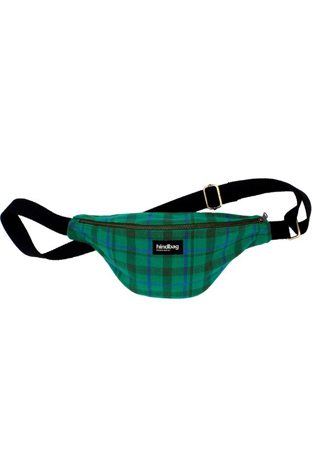 Sac banane OLIVIA, tartan vert , coton bio 6