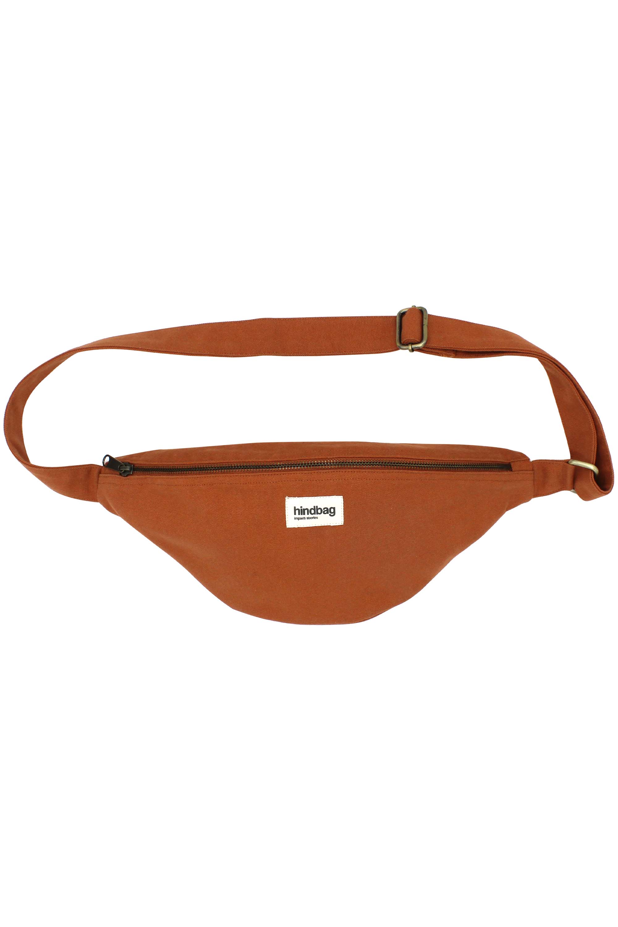 Sac banane L SASHA, sienne, coton bio 3