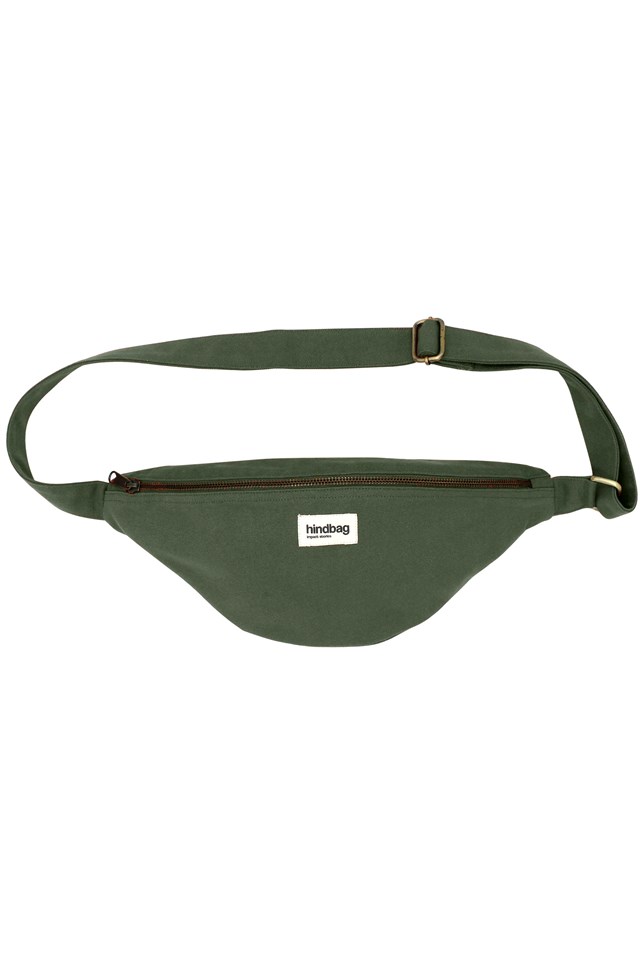 Sac banane L SASHA, olive, coton bio 2