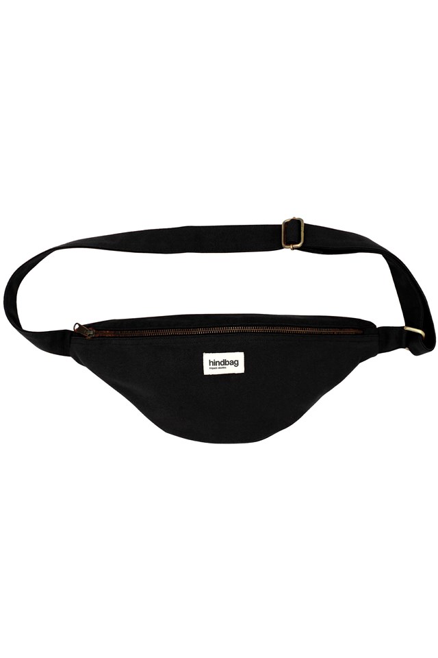 Sac banane L SASHA, noir, coton bio 2