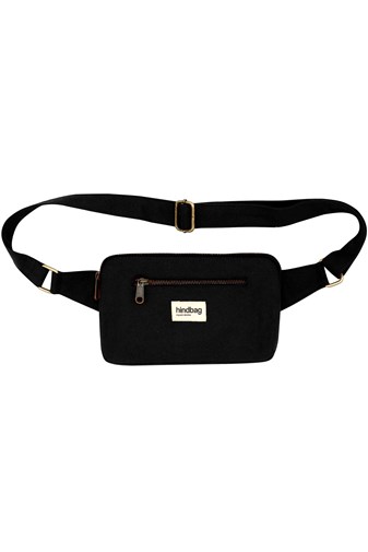 Sac banane HARRY, noir, coton bio