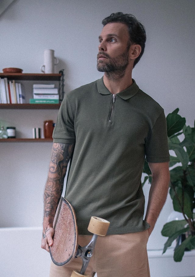 Polo RENAISSANCE - Coton bio - Recyclé - Col zippé 2