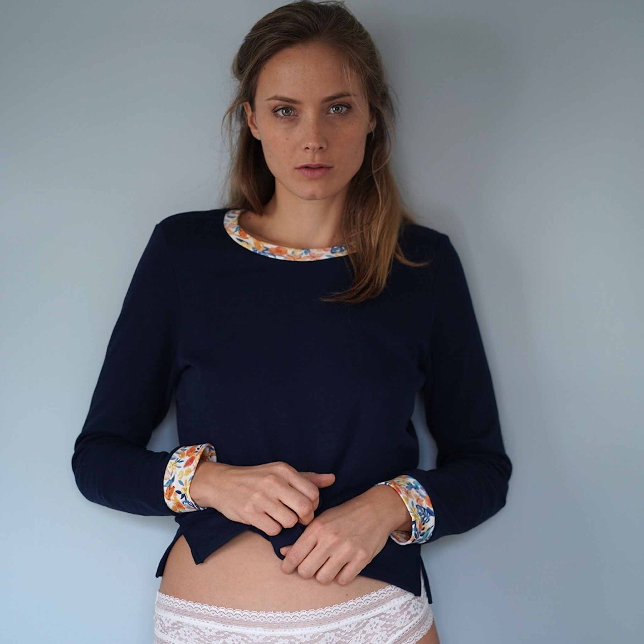 Nêge Paris - Sweatshirt femme Evasion Tropicale 100% coton bio certifié GOTS